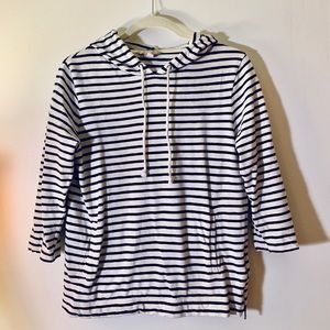 Banana rebuild black white stripe hoodie size S